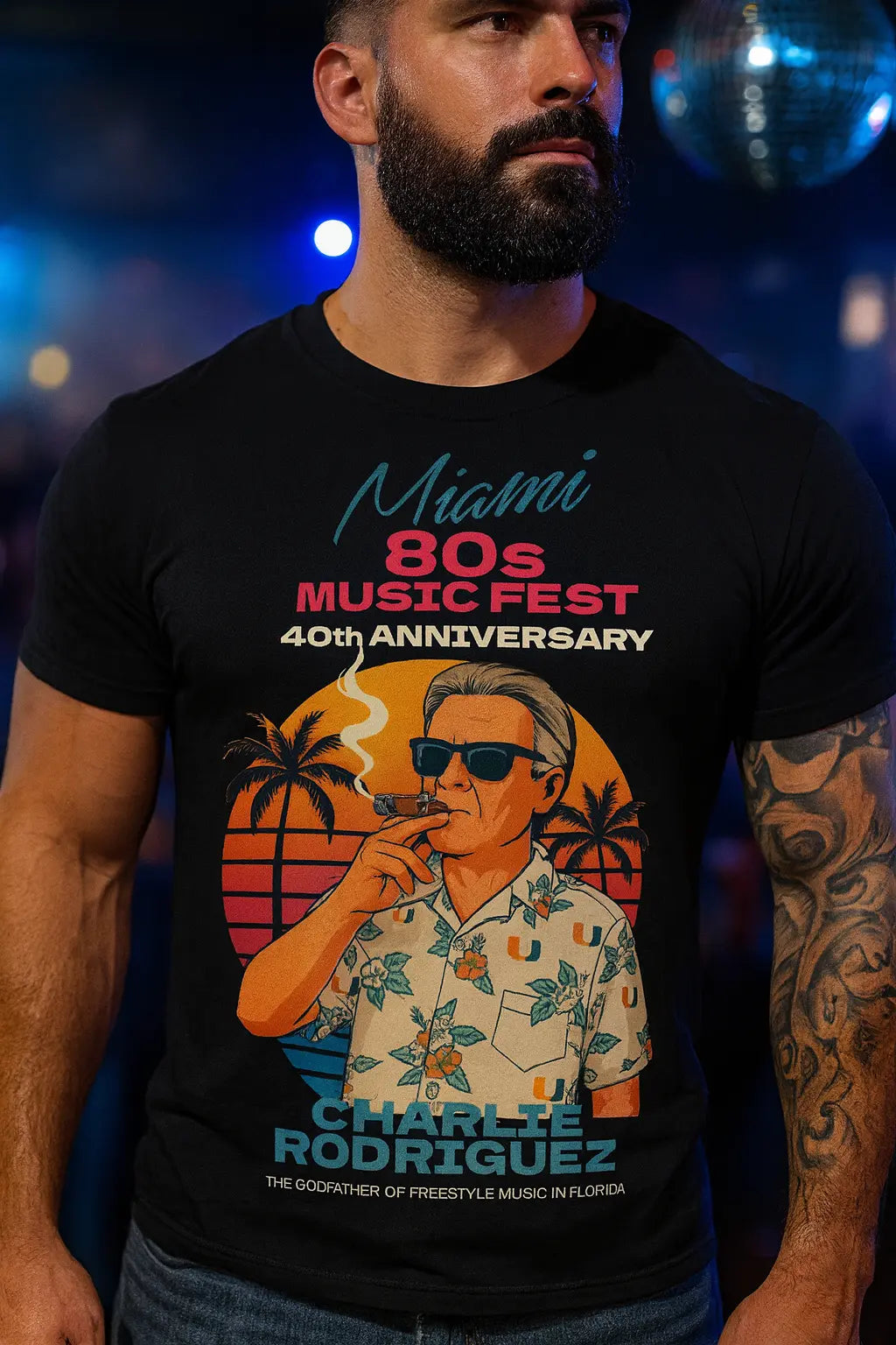 Charlie Rodriguez 40th Anniversary Freestyle Shirt - Unisex t-shirt Miami 305 Shirts