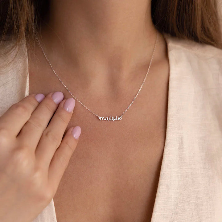 Personalized Name Necklace – Small Letter Stainless Steel Pendant Miami 305 Shirts