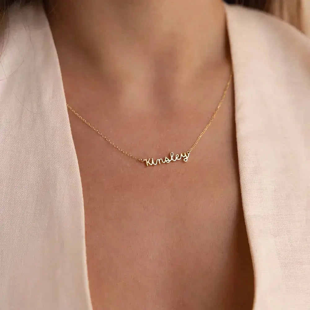 Personalized Name Necklace – Small Letter Stainless Steel Pendant Miami 305 Shirts