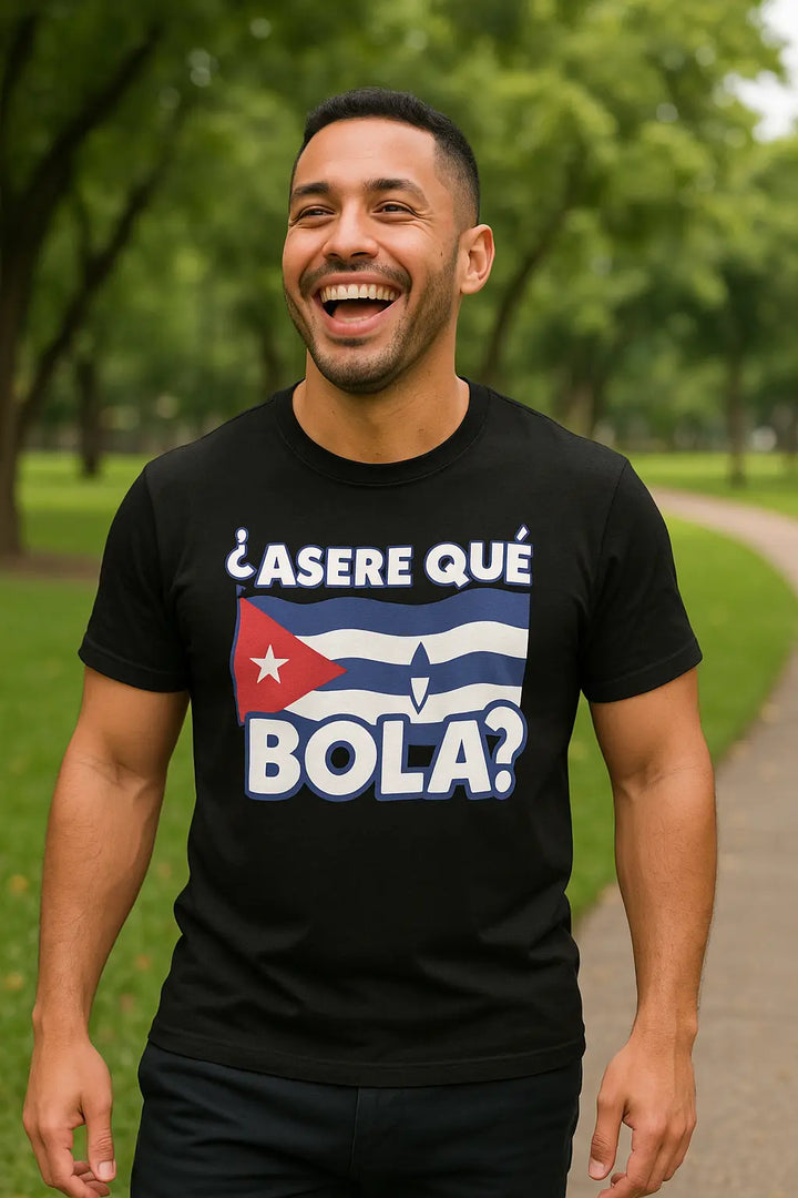 Acere Qué Bolá T-Shirt – Cuban Slang Graphic Tee for Miami Street Culture &amp; Latin Flavor