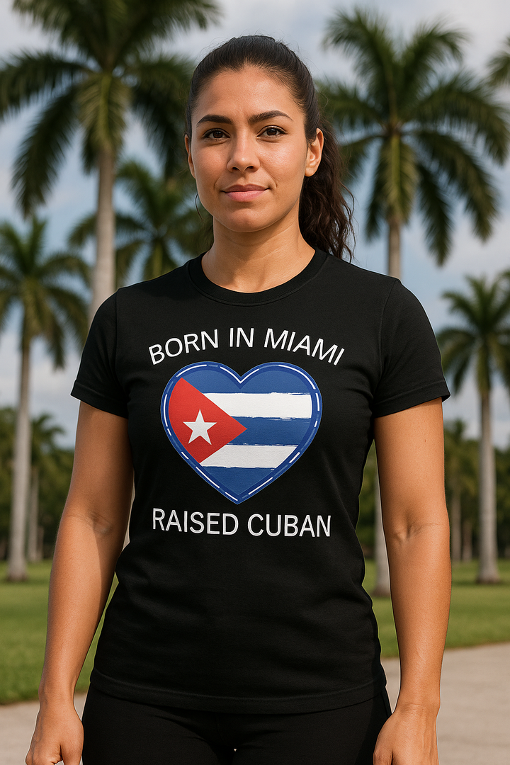 Born in Miami...Raised Cuban! - Short-sleeve unisex t-shirt