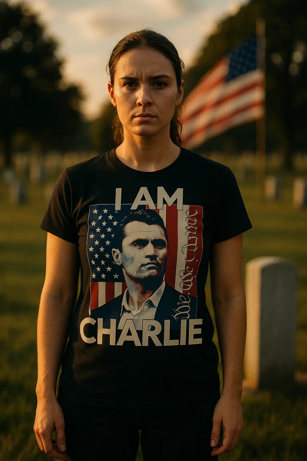 Charlie Kirk Tribute T Shirt I Am Charlie We The People Remember Charlie Kirk