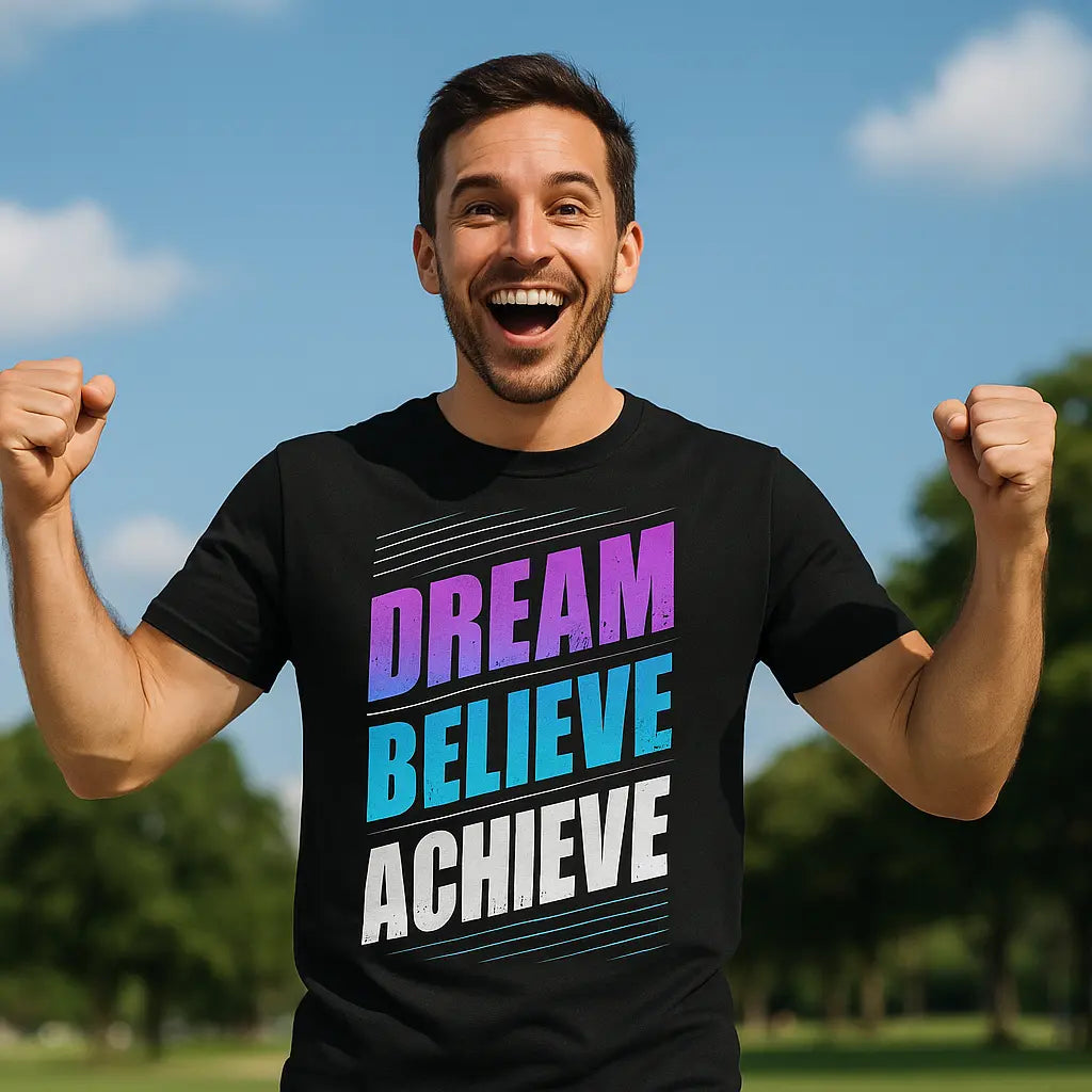 Dream Believe Achieve Motivational T-Shirt