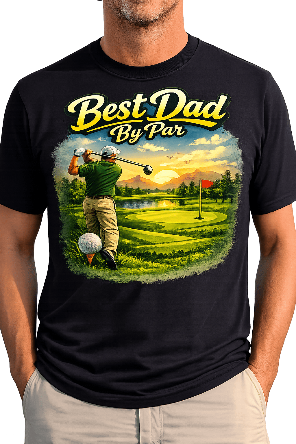 Funny Golf Shirt for Dad – Best Dad By Par Father's Day Gift Tee