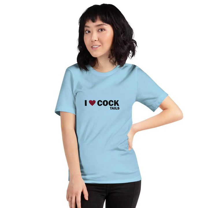 Funny “I Love Cock Tails” Naughty Unisex T-Shirt for Adults