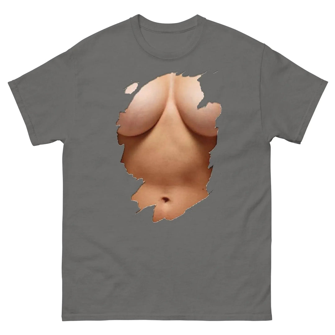 Funny Sarcastic T-Shirt Fully Clothed But Looks Almost Naked