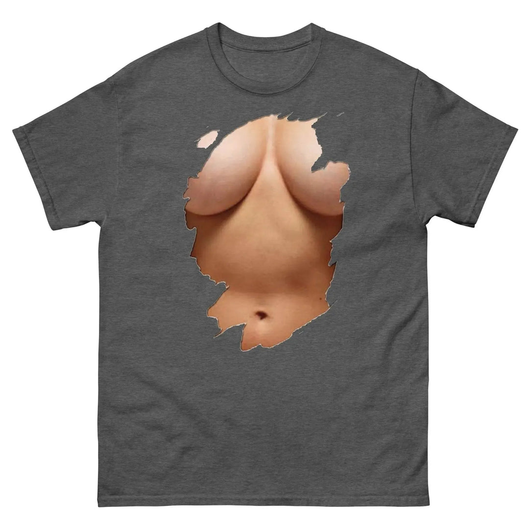 Funny Sarcastic T-Shirt Fully Clothed But Looks Almost Naked
