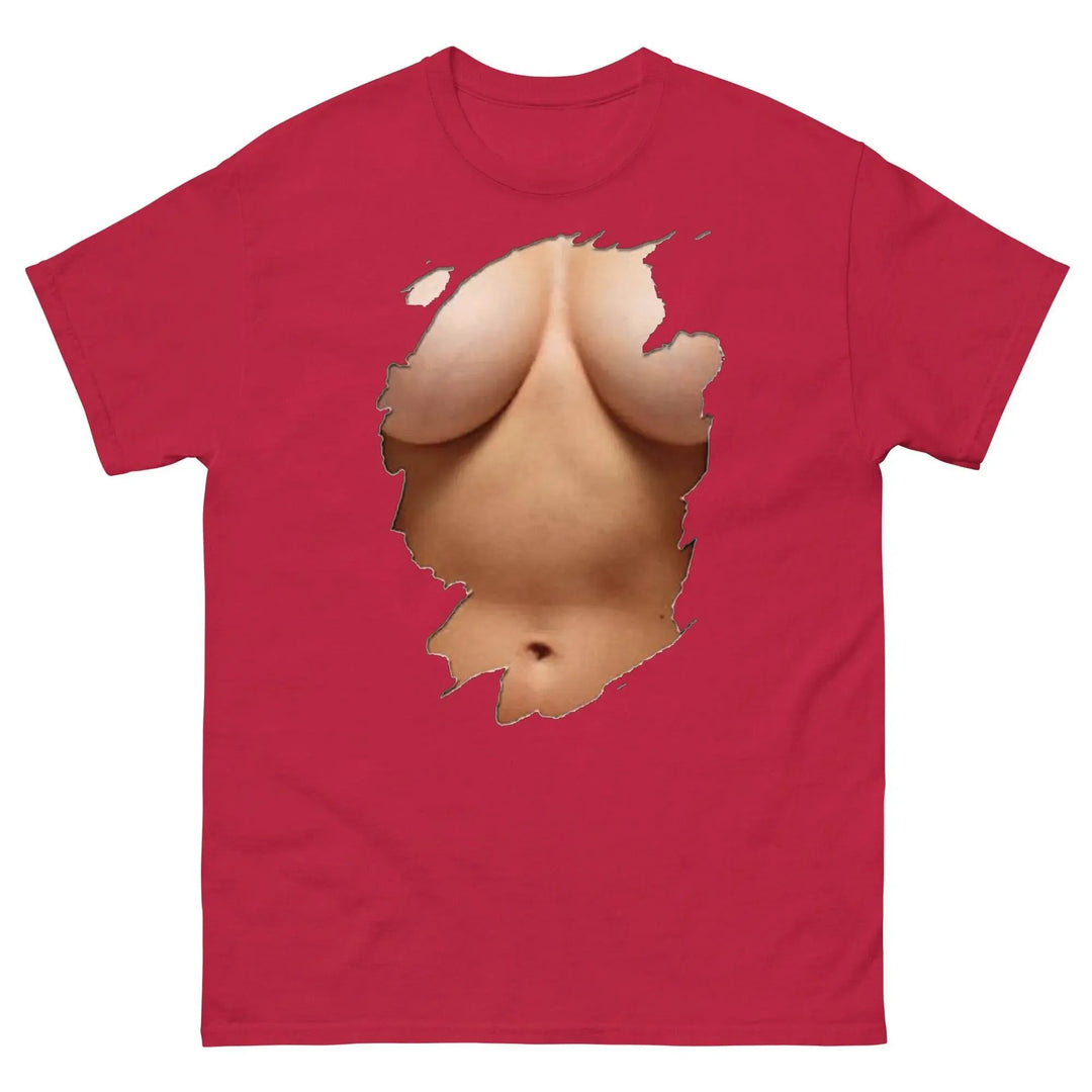 Funny Sarcastic T-Shirt Fully Clothed But Looks Almost Naked