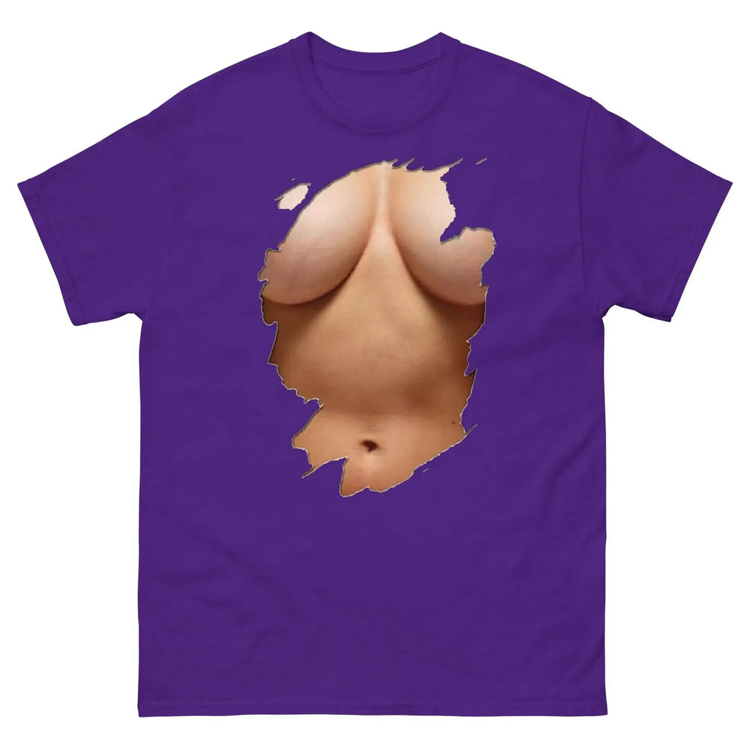 Funny Sarcastic T-Shirt Fully Clothed But Looks Almost Naked
