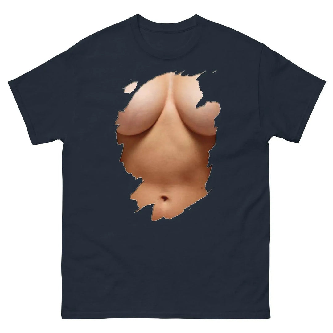 Funny Sarcastic T-Shirt Fully Clothed But Looks Almost Naked