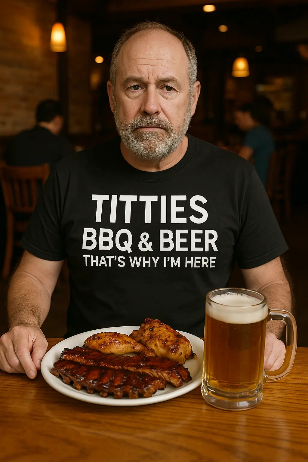 Curves, BBQ &amp; Beer T-Shirt – Bold Adult Humor Tee