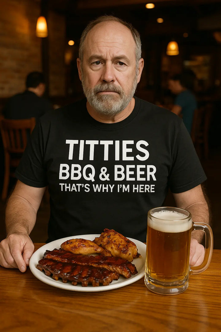Curves, BBQ &amp; Beer T-Shirt – Bold Adult Humor Tee