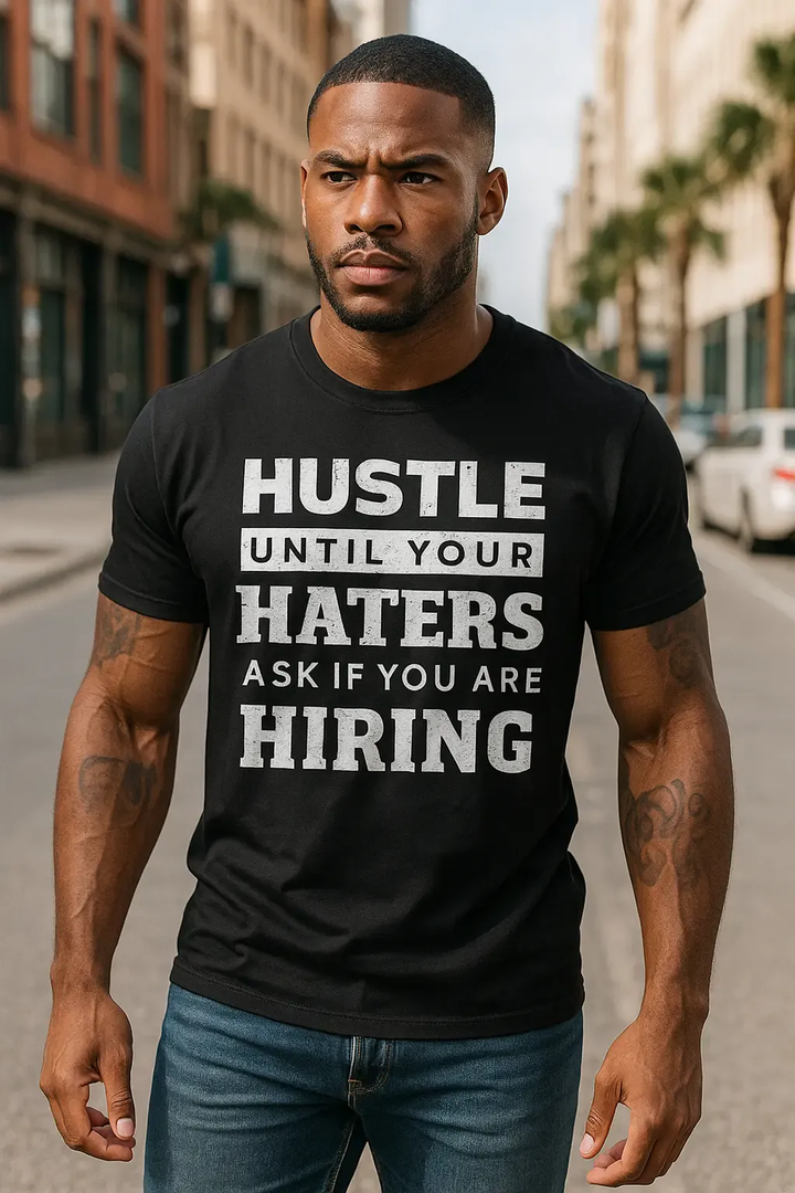 Hustle Until Your Haters Ask If You Are Hiring Motivational T-Shirt