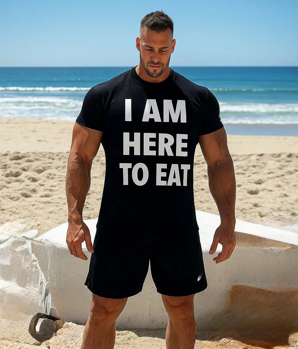 I Am Here to Eat Funny Food T Shirt