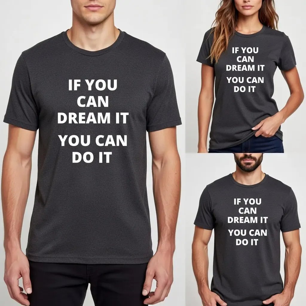 If You Can Dream It You Can Do It Motivational T-Shirt for Goal-Driven Adults