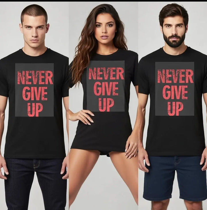Never Give Up Motivational T-Shirt