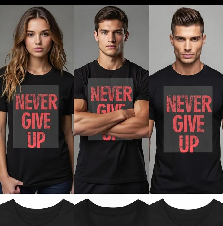 Never Give Up Motivational T-Shirt