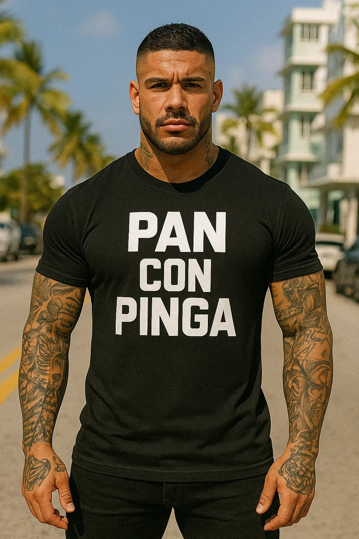 Pan con Pinga Cuban Slang T-Shirt – Funny Latin Humor &amp; Spanglish Attitude Tee for Men &amp; Women
