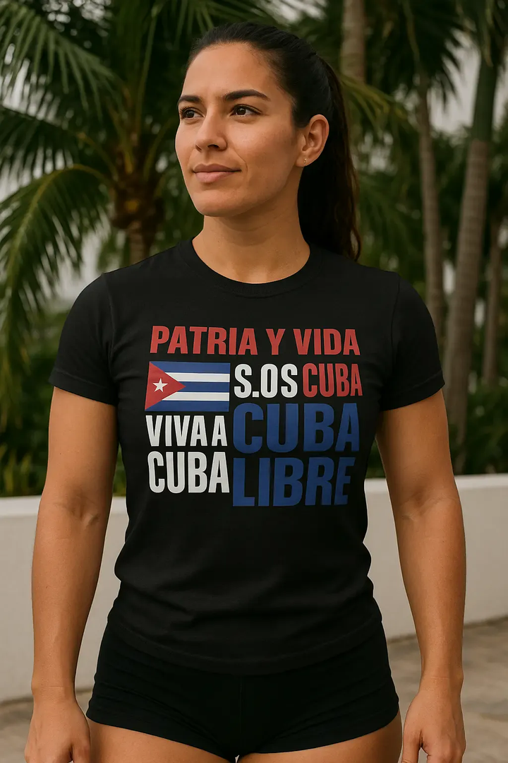 Patria y Vida – Viva Cuba Libre SOS Cuba T-Shirt | Cuban Freedom &amp; Protest Tee | Miami305Shirts