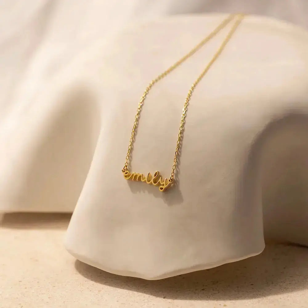 Personalized Name Necklace – Small Letter Stainless Steel Pendant