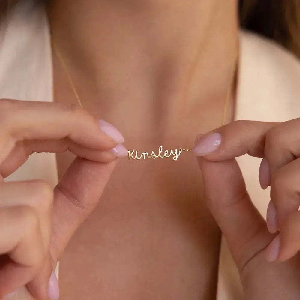 Personalized Name Necklace – Small Letter Stainless Steel Pendant