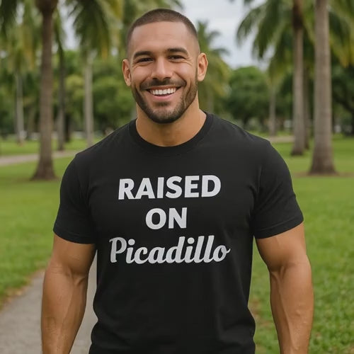 Raised on Picadillo Cuban Saying Unisex t-shirt