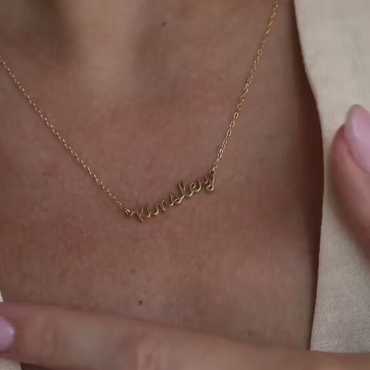 Personalized Name Necklace – Small Letter Stainless Steel Pendant