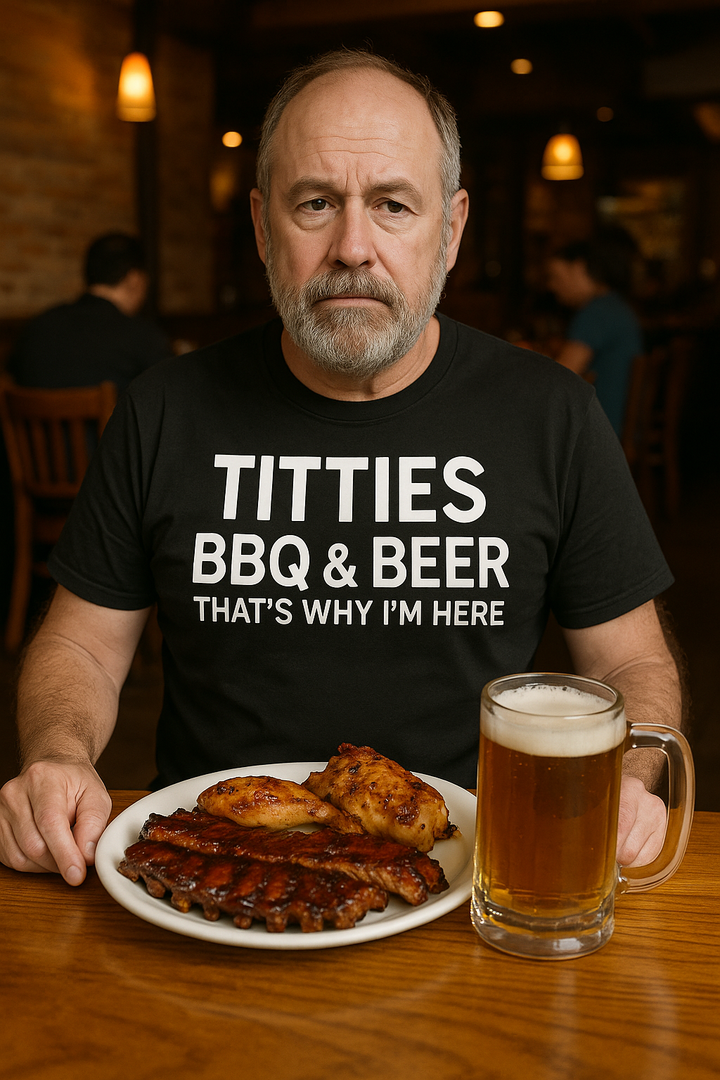 Titties, BBQ and Beer.. That's Why I'm Here....Unisex t-shirt