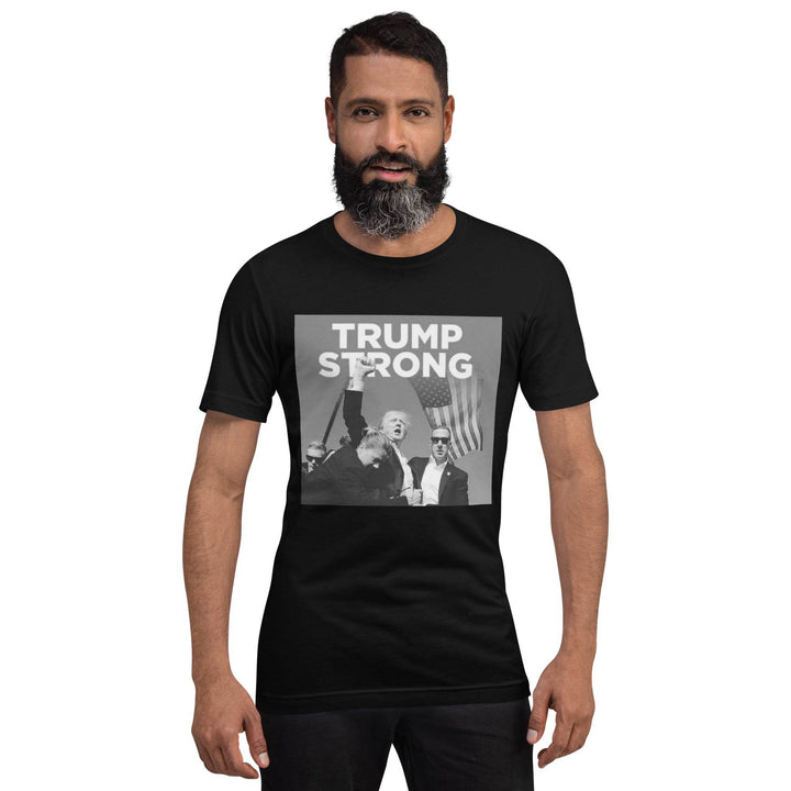 Trump Strong Black and White Unisex T-Shirt