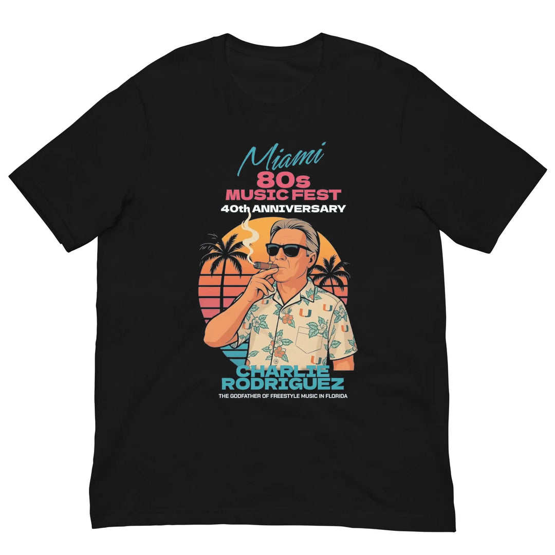 Charlie Rodriguez 40th Anniversary Freestyle T-Shirt – Music Tribute Tee | Miami 305 Shirts