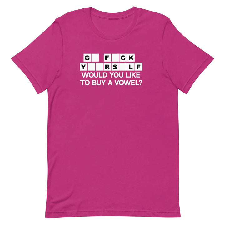 Would You Like to Buy a Vowel Funny Game Show Quote T-Shirt