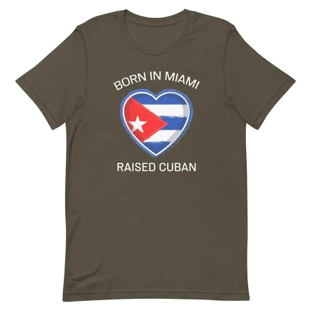 Born in Miami, Raised Cuban T-Shirt – Proud Cuban-American Tee for Miami Locals
