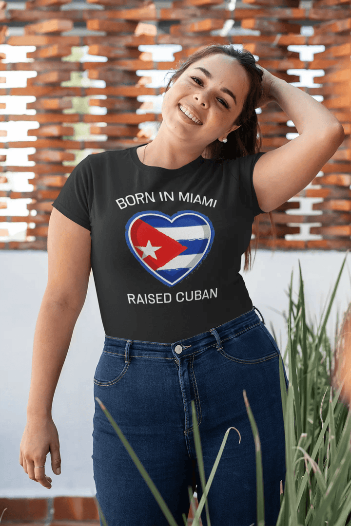 Born in Miami...Raised Cuban! - Short-sleeve unisex t-shirt - Miami 305 Shirts