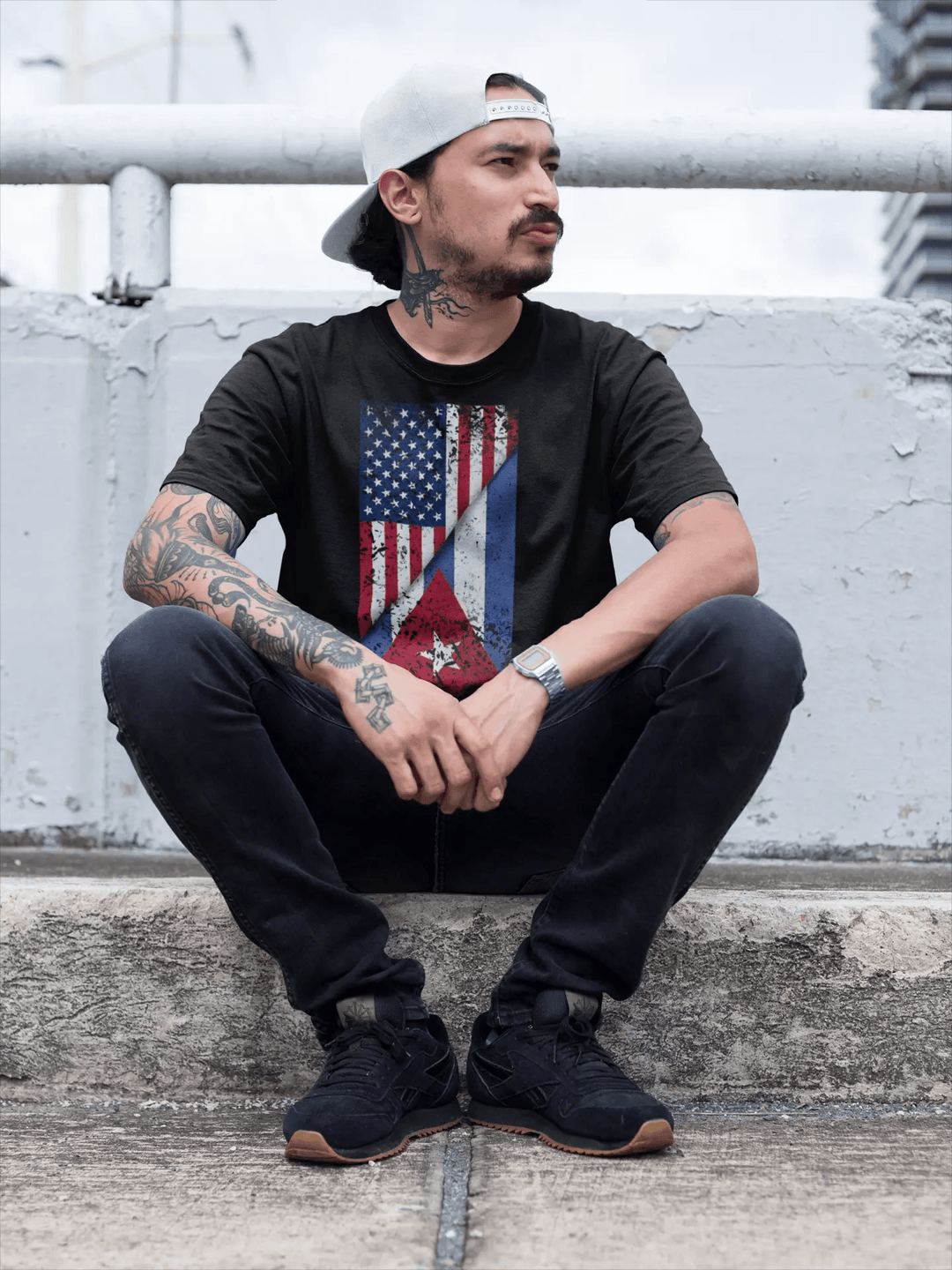 Cuban American Flag T-Shirt – Dual Heritage Cuban/American Pride Tee