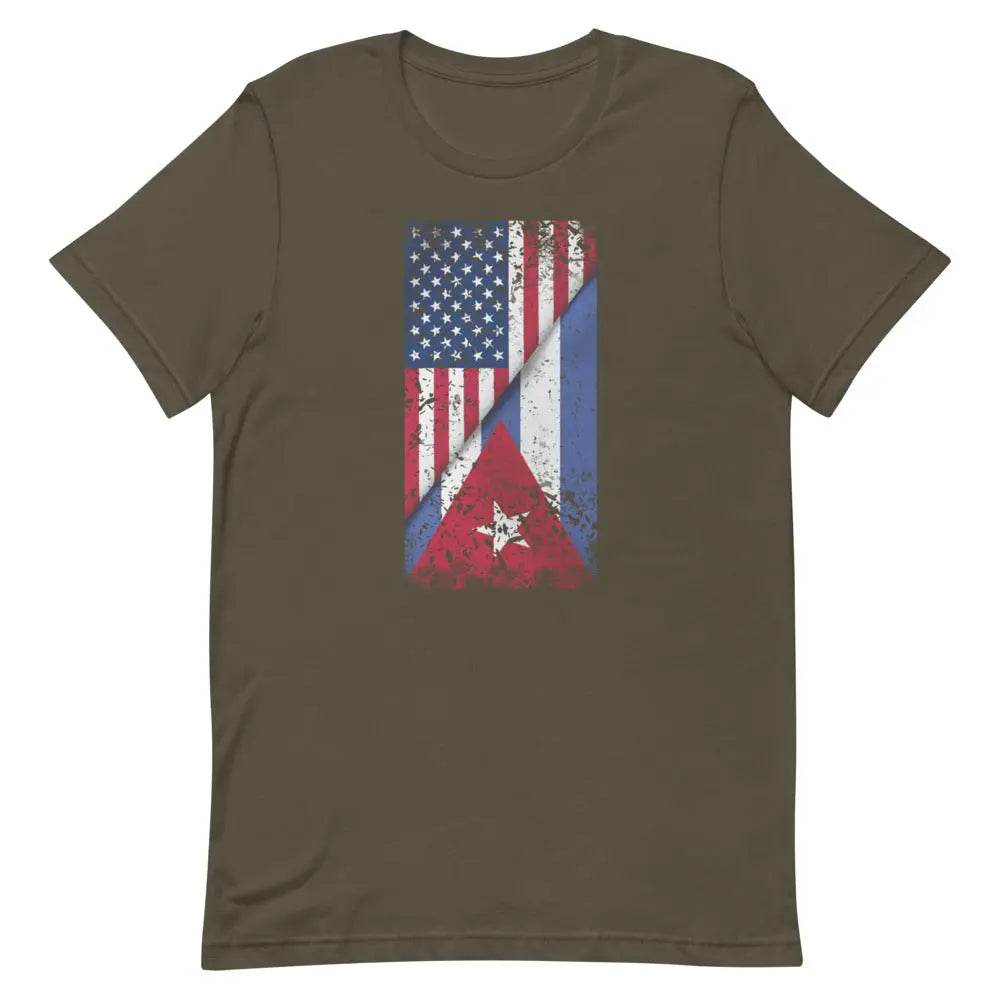 Cuban American Flag T-Shirt – Dual Heritage Cuban/American Pride Tee