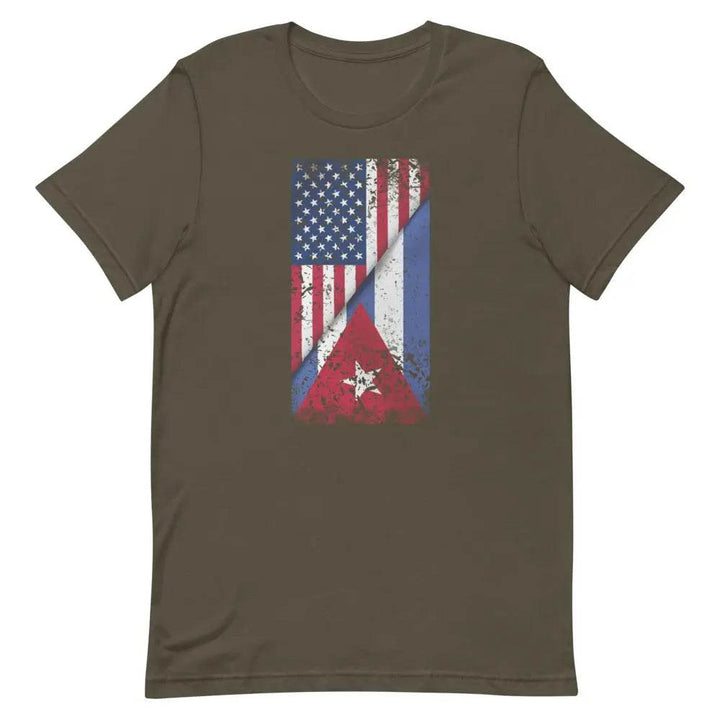 Cuban American Flag T-Shirt – Dual Heritage Cuban/American Pride Tee