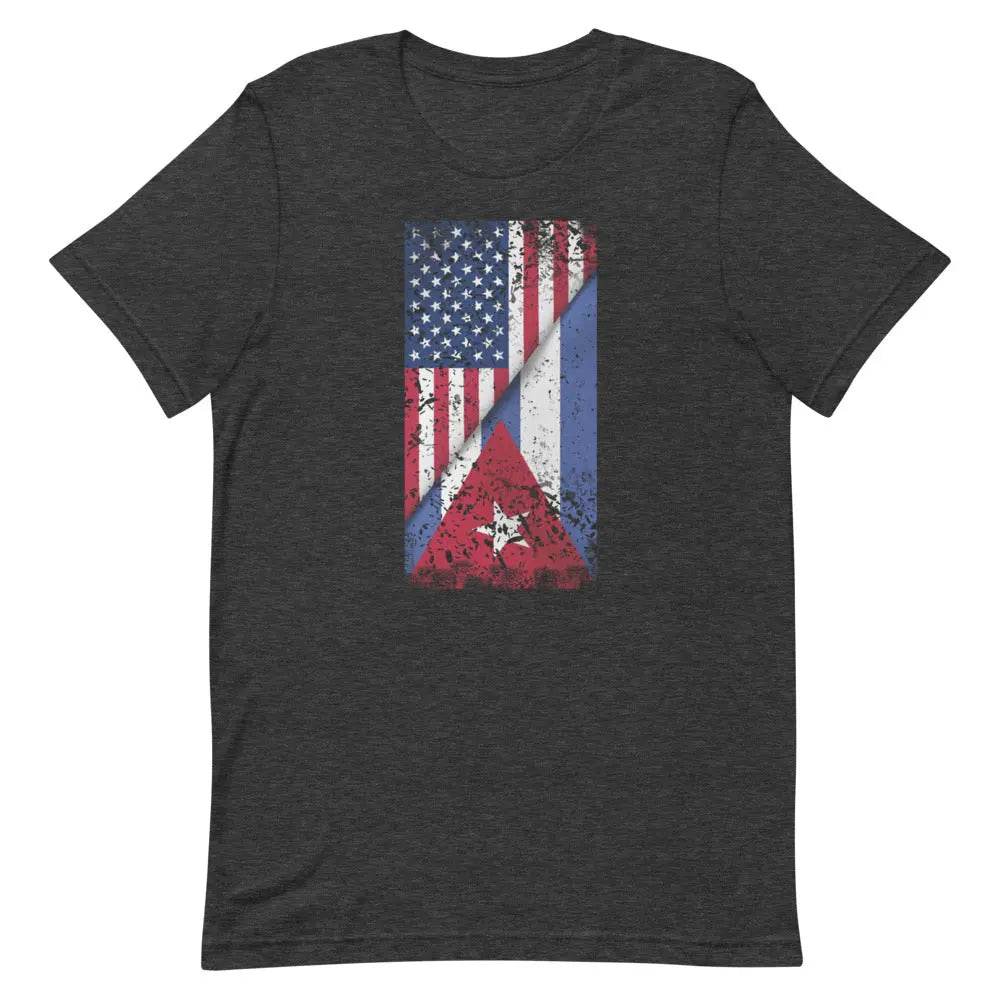 Cuban American Flag T-Shirt – Dual Heritage Cuban/American Pride Tee