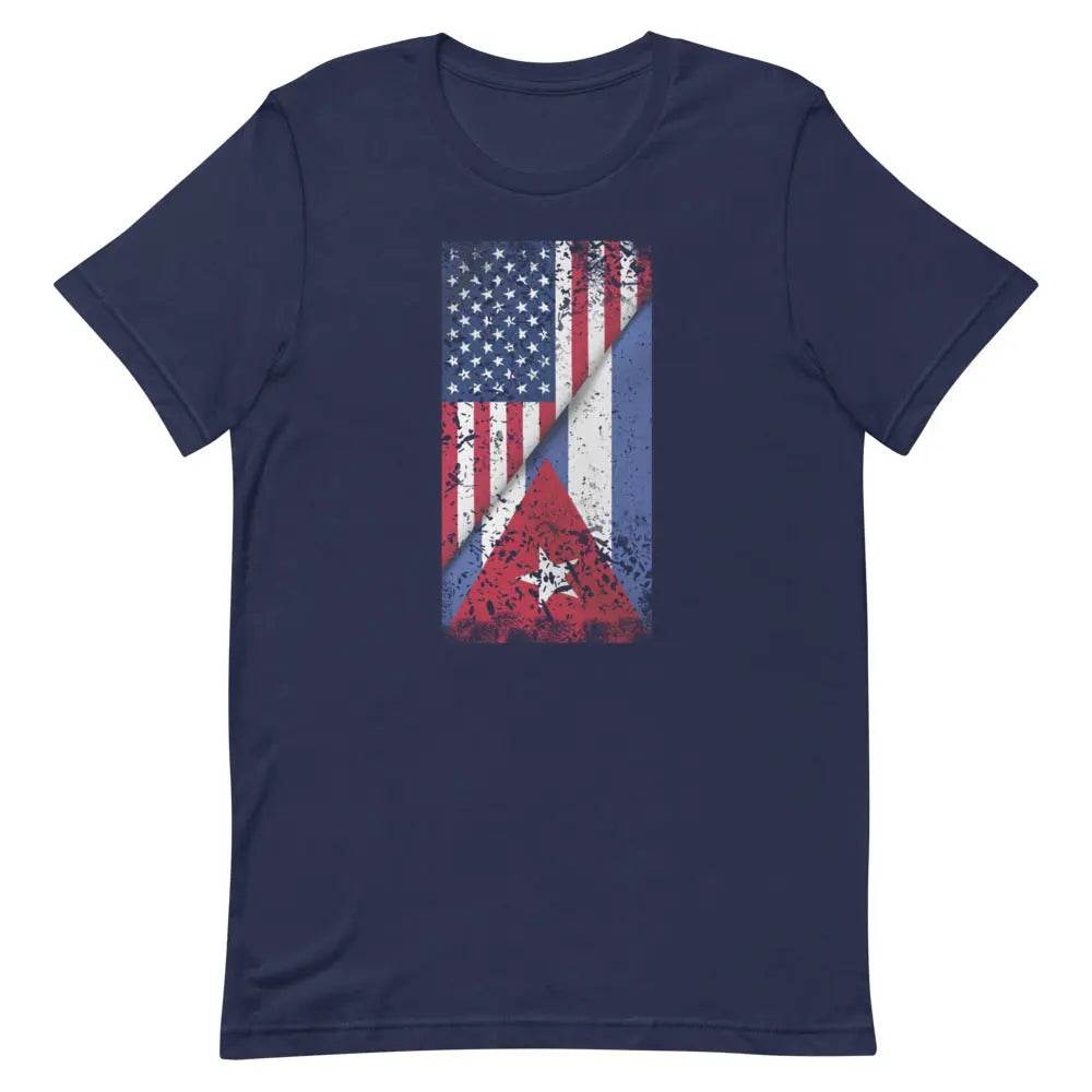 Cuban American Flag T-Shirt – Dual Heritage Cuban/American Pride Tee