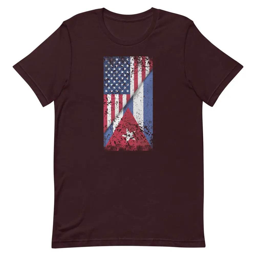 Cuban American Flag T-Shirt – Dual Heritage Cuban/American Pride Tee