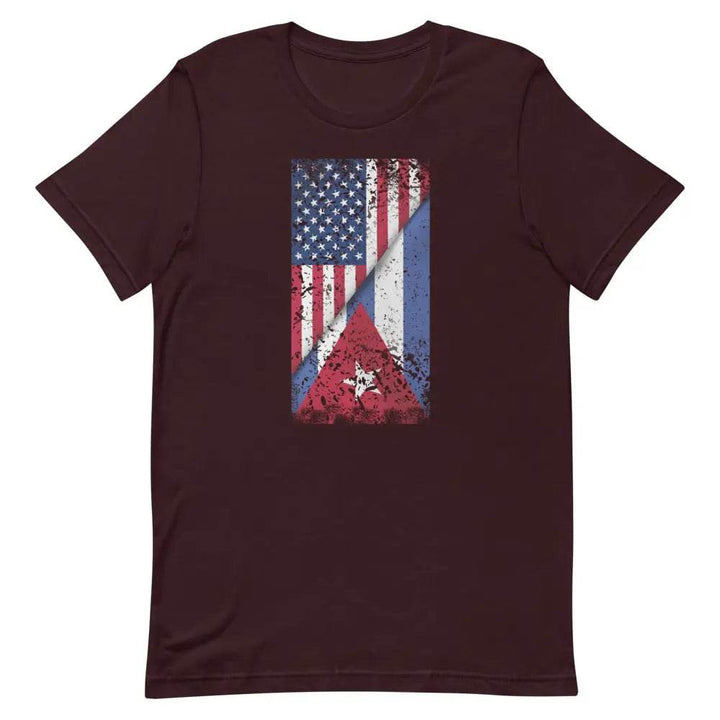 Cuban American Flag T-Shirt – Dual Heritage Cuban/American Pride Tee