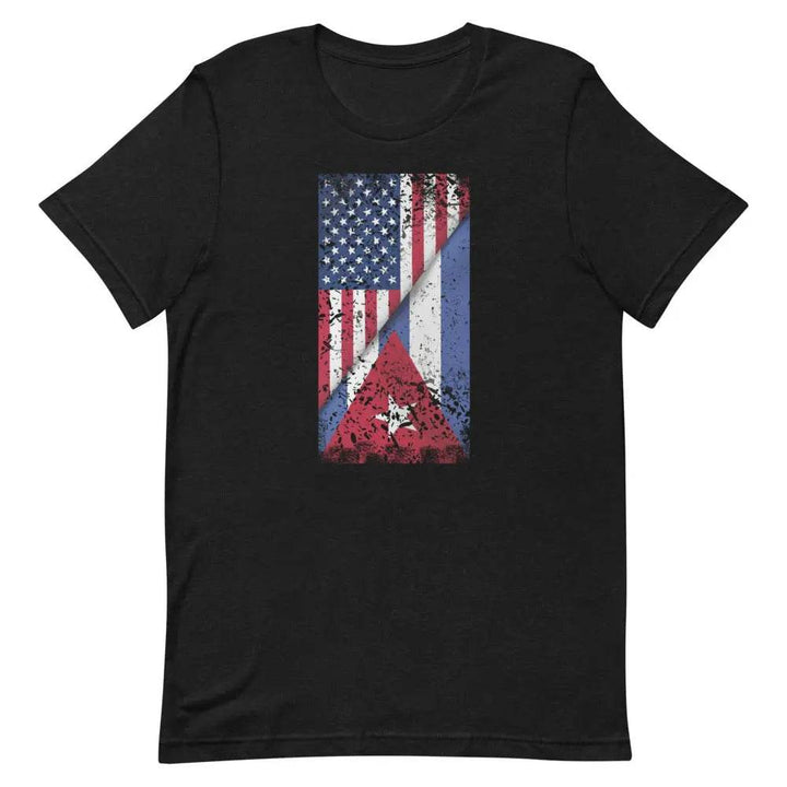 Cuban American Flag T-Shirt – Dual Heritage Cuban/American Pride Tee