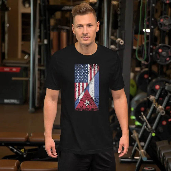 Cuban American Flag T-Shirt – Dual Heritage Cuban/American Pride Tee
