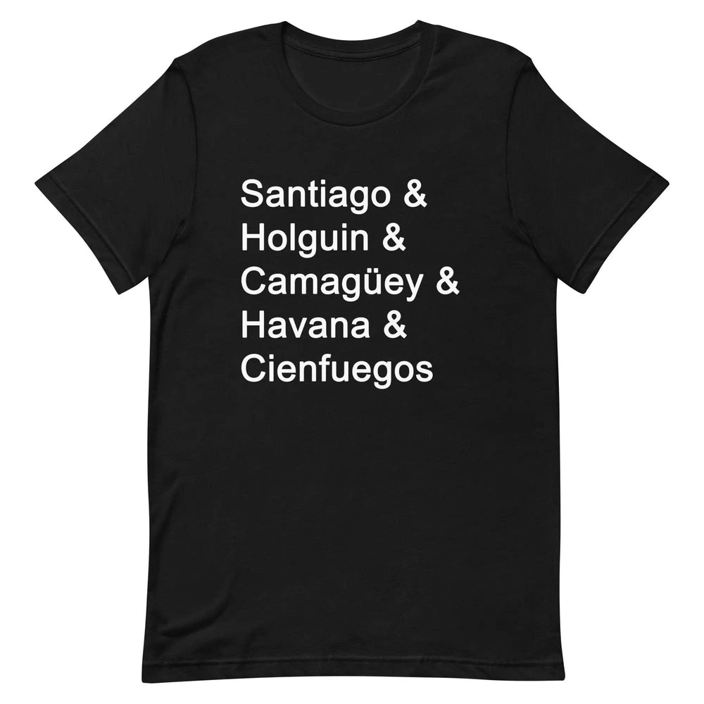 Cuban Cities T-Shirt – Santiago, Holguín, Camagüey, Havana, Cienfuegos Tee for Cuban Pride