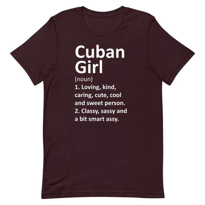 Cuban Girl T-Shirt – Loving Kind Caring Cubanita Tee for Latina Pride &amp; Culture