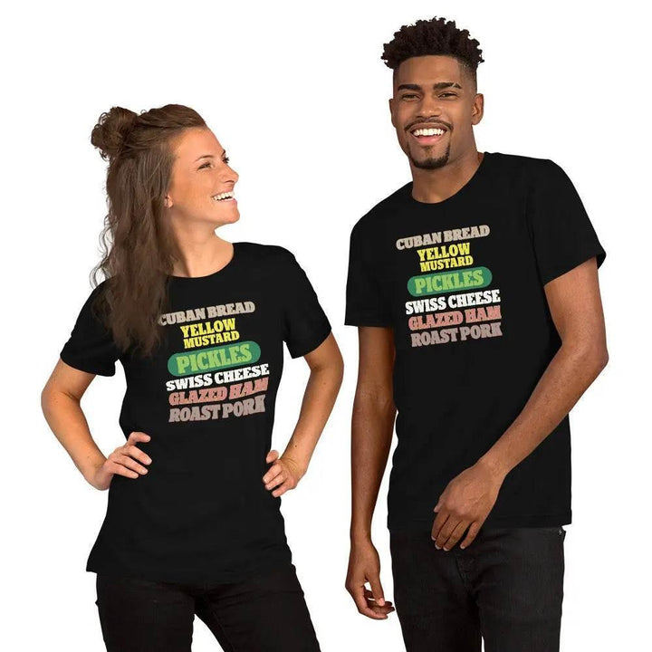 Cuban Sandwich Ingredients T-Shirt – Funny Cuban Foodie Graphic Tee for Miami Locals &amp; Latin Flavor Lovers