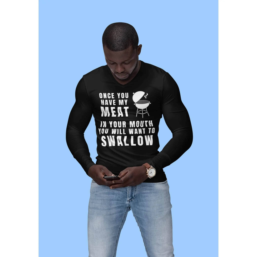 Funny BBQ Meat Joke T-Shirt – Once You Try My BBQ You&