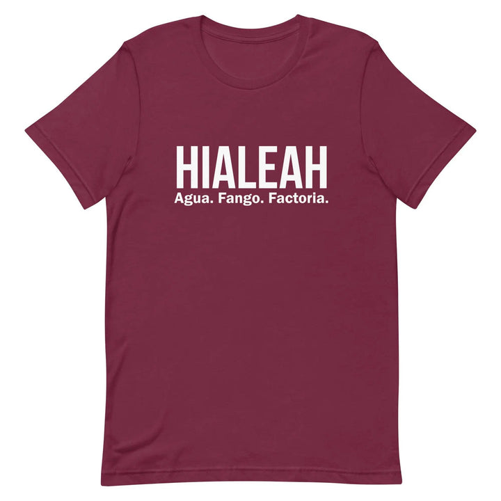 Hialeah Agua Fango y Factoría T-Shirt – Funny Cuban Miami Culture Tee for Men &amp; Women