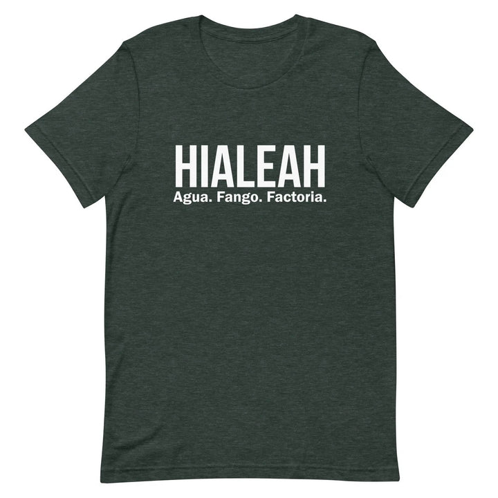Hialeah Agua Fango y Factoría T-Shirt – Funny Cuban Miami Culture Tee for Men &amp; Women