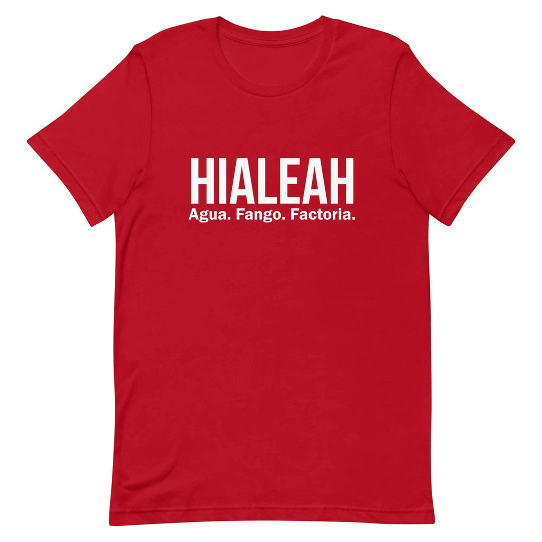 Hialeah Agua Fango y Factoría T-Shirt – Funny Cuban Miami Culture Tee for Men &amp; Women