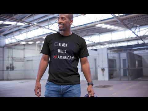 Black/White/American - Unisex t-shirt